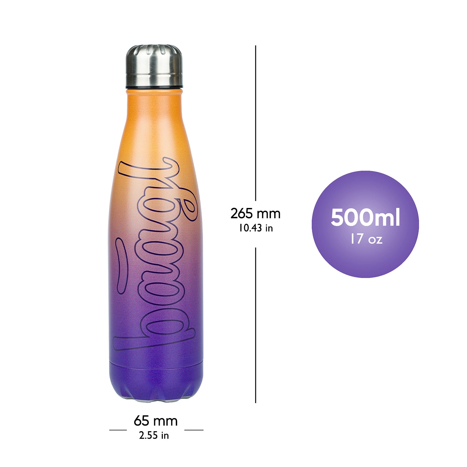 baagl-gradient-gourde-isotherme-inox-500-ml-jaune-violet image 4