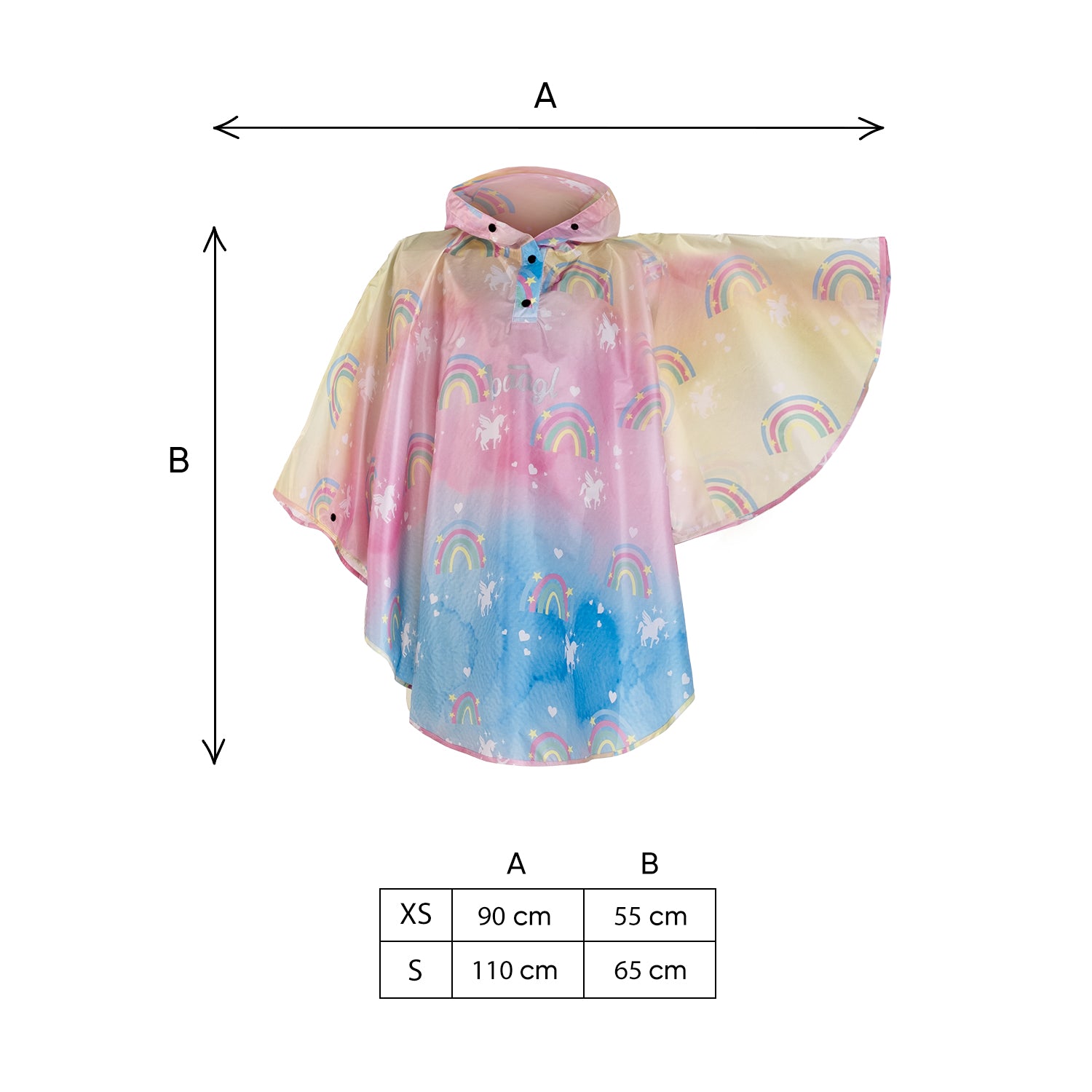 baagl-unicorn-poncho-de-pluie-xs-90-110-cm-fille image 8