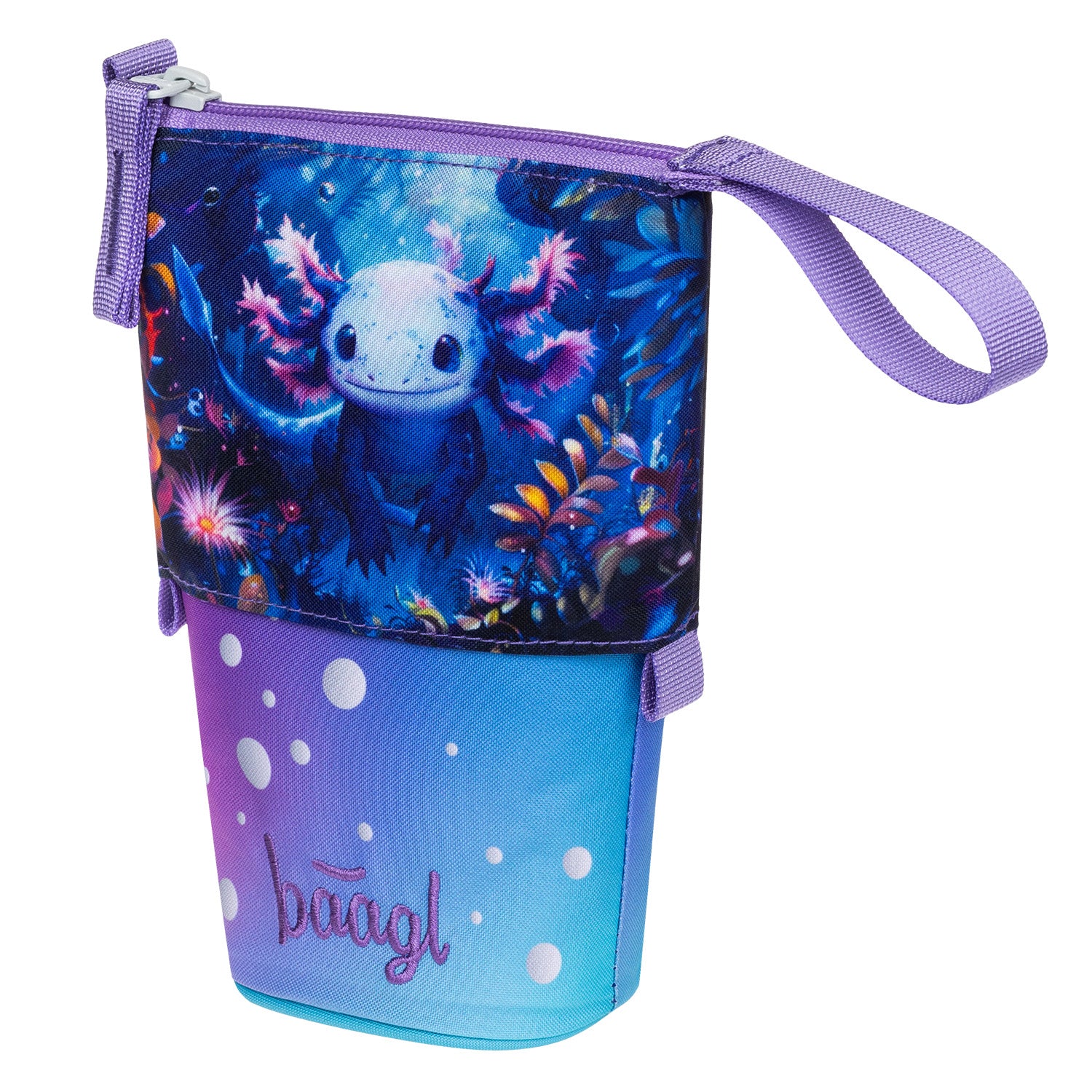 baagl-pop-up-axolotl-trousse-crayons-debout-recycl-e image 2