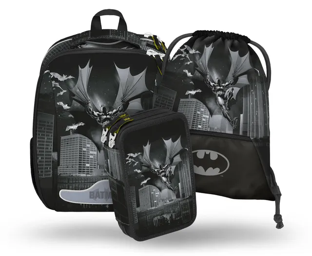 baagl-shelly-batman-dark-city-cartable-3-pi-ces-cp image 1