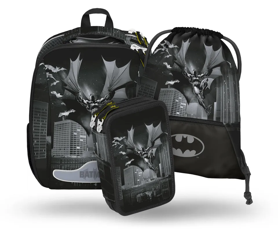 baagl-shelly-batman-dark-city-cartable-3-pi-ces-cp image 1