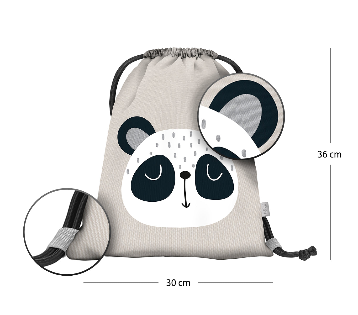 baagl-gym-sacks-panda-sac-de-gym-maternelle-panda image 3