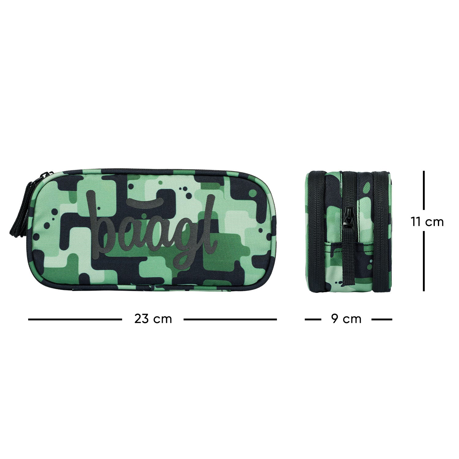 baagl-student-trousse-scolaire-verte-3-compartiments-zipp-s image 5