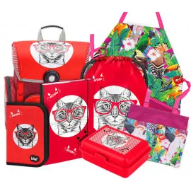 baagl-school-sets-cat-ii-cartable-18-l-fille-3-pi-ces image 1