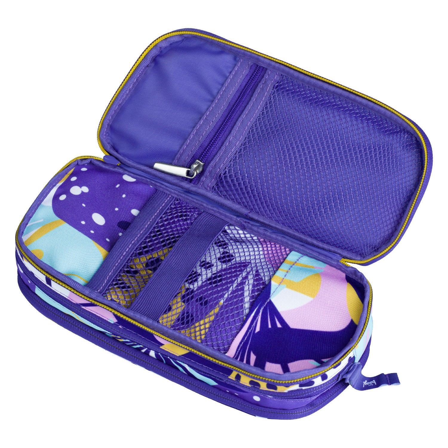 baagl-student-violet-trousse-scolaire-3-compartiments image 2