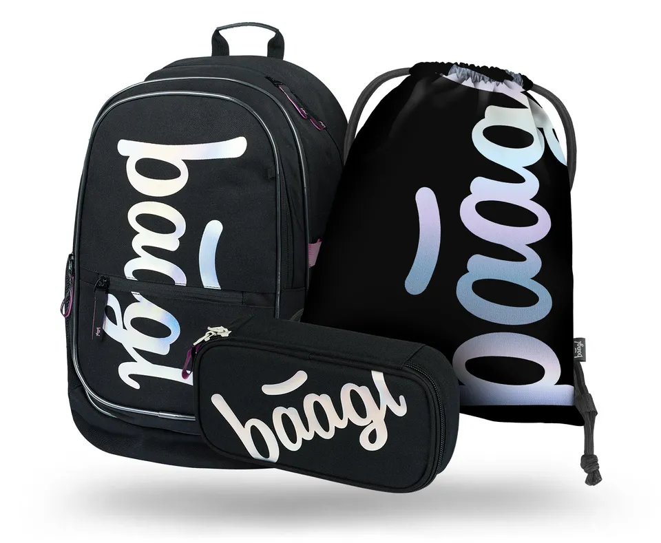 baagl-core-metallic-holo-set-scolaire-3-pi-ces image 1