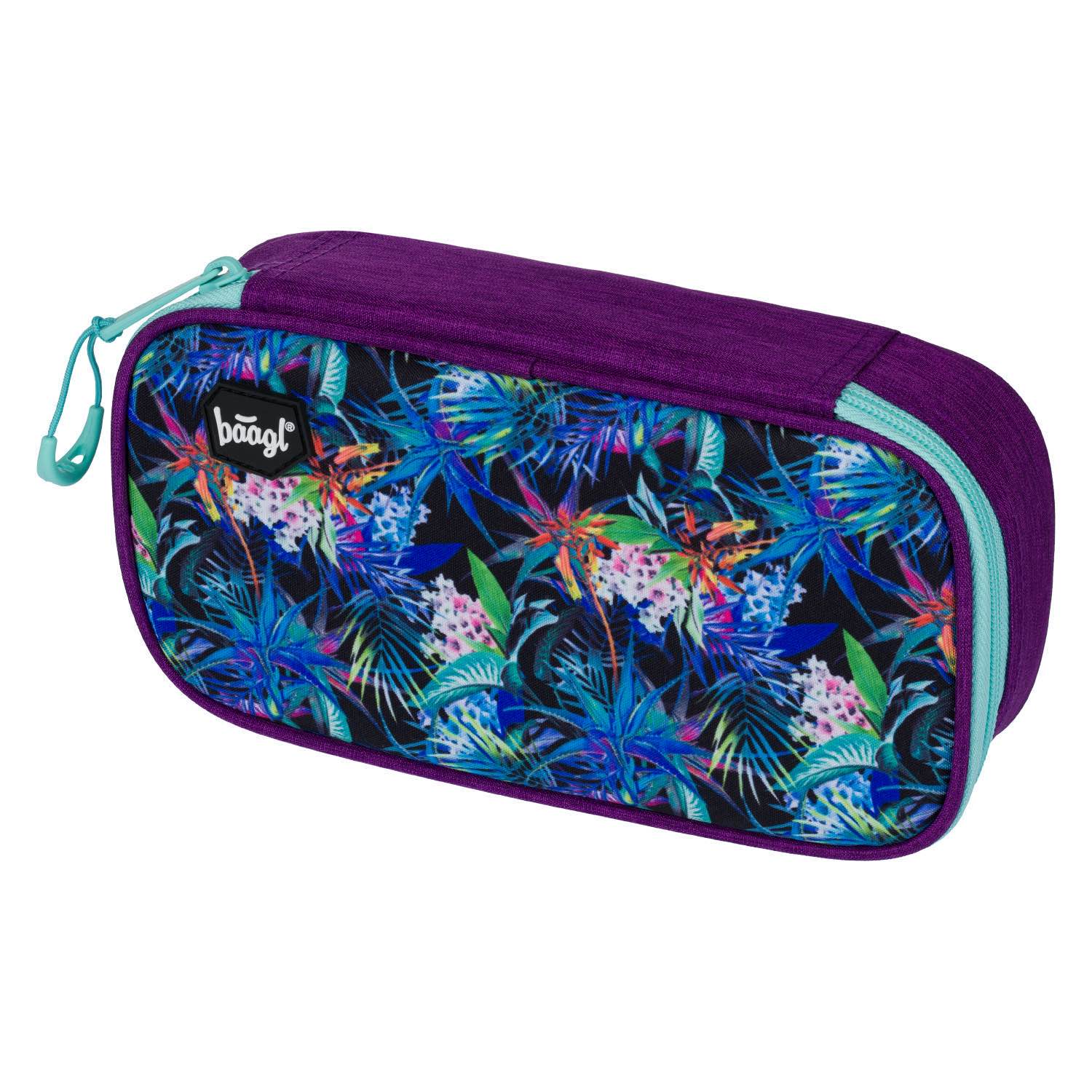 baagl-school-pencil-pouches-jungle-trousse-vide-2-volets image 1