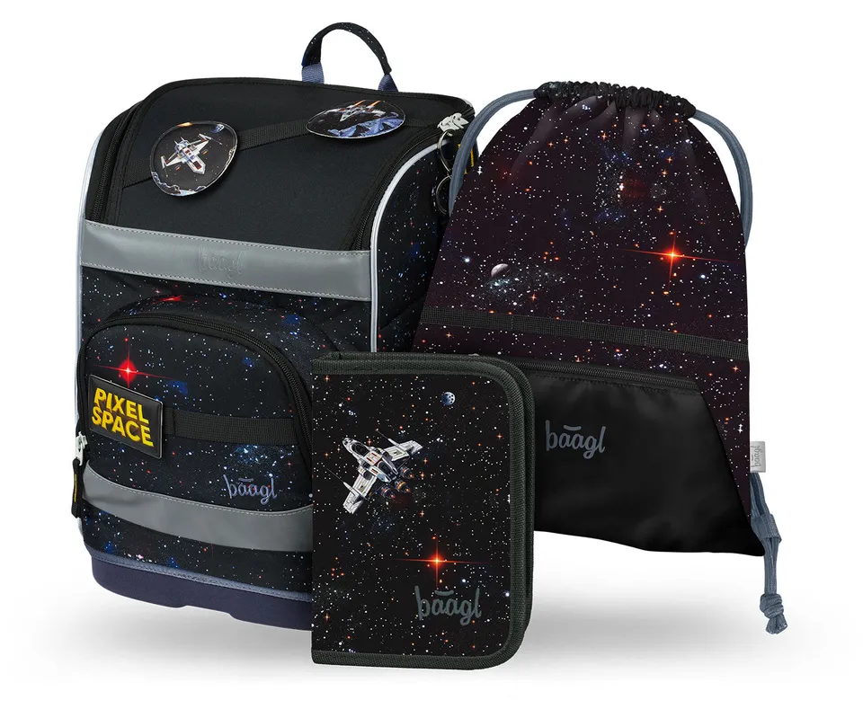 baagl-zippy-plus-ensemble-cartable-pixel-space-cp-gar-on image 1