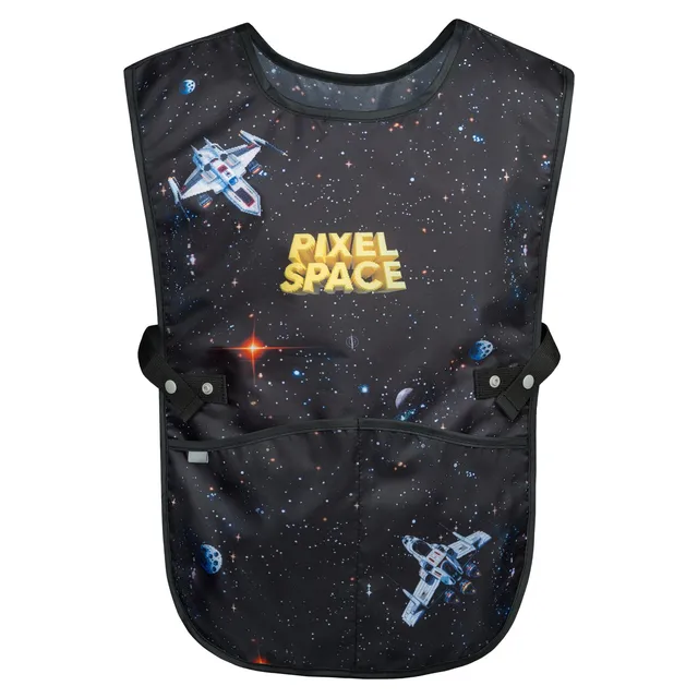 baagl-aprons-pixel-space-tablier-enfant-lavable-poches image 1