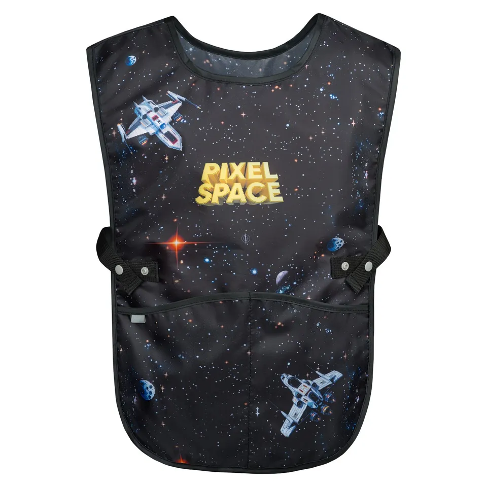 baagl-aprons-pixel-space-tablier-enfant-lavable-poches image 1