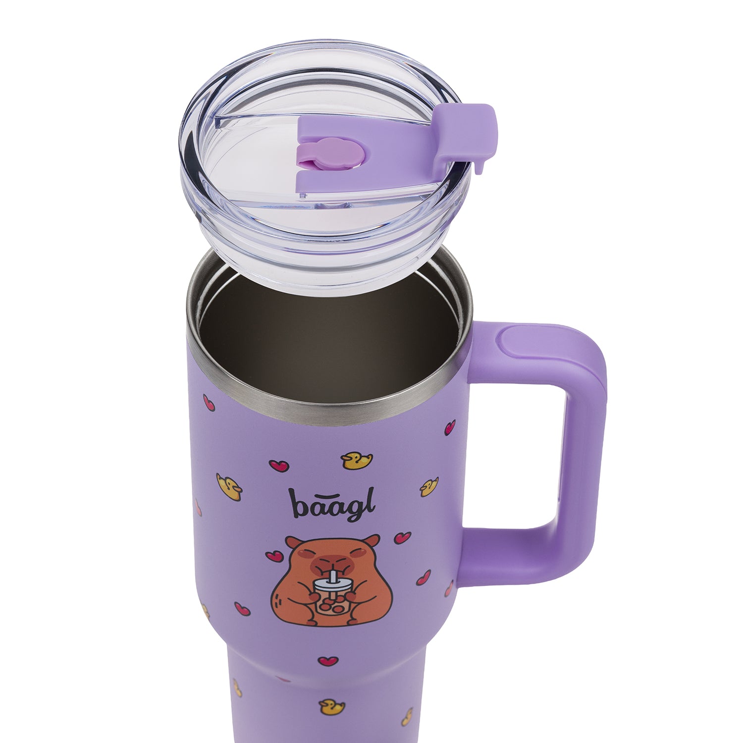 baagl-b-cup-capybara-gourde-isotherme-inox-1-18-l-avec-paille image 4