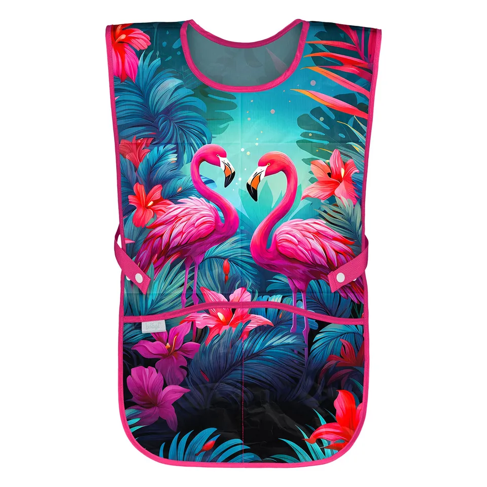 baagl-aprons-tablier-enfant-flamingos-2-poches-lavable image 1
