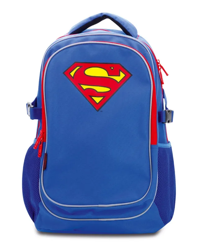 baagl-superman-sac-dos-scolaire-grand-avec-poncho image 1