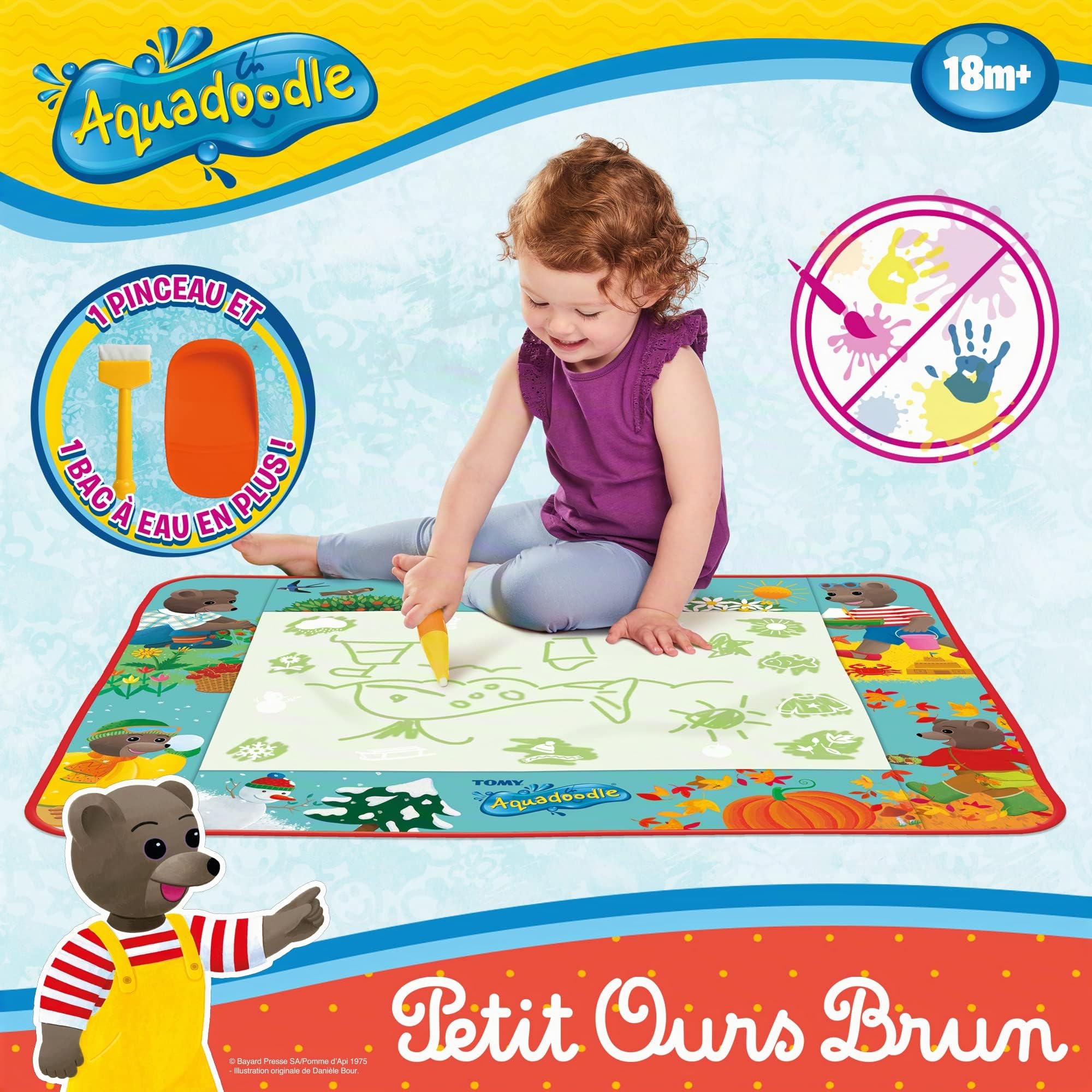 aquadoodle-large-mat-petit-ours-brun-tapis-dessin-eau-75x55-cm image 2