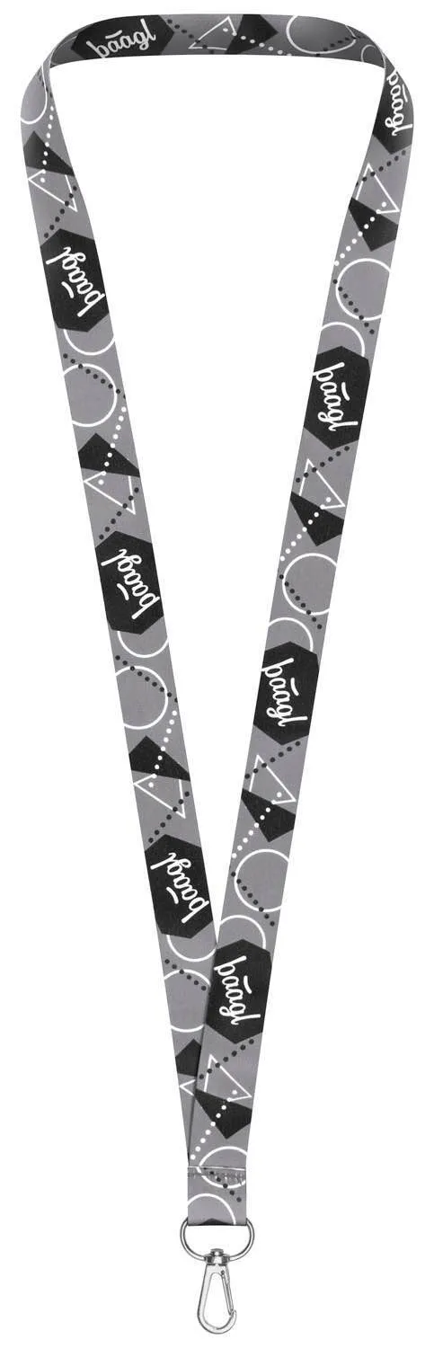 baagl-lanyard-porte-cl-s-tour-de-cou-nylon-gris image 1
