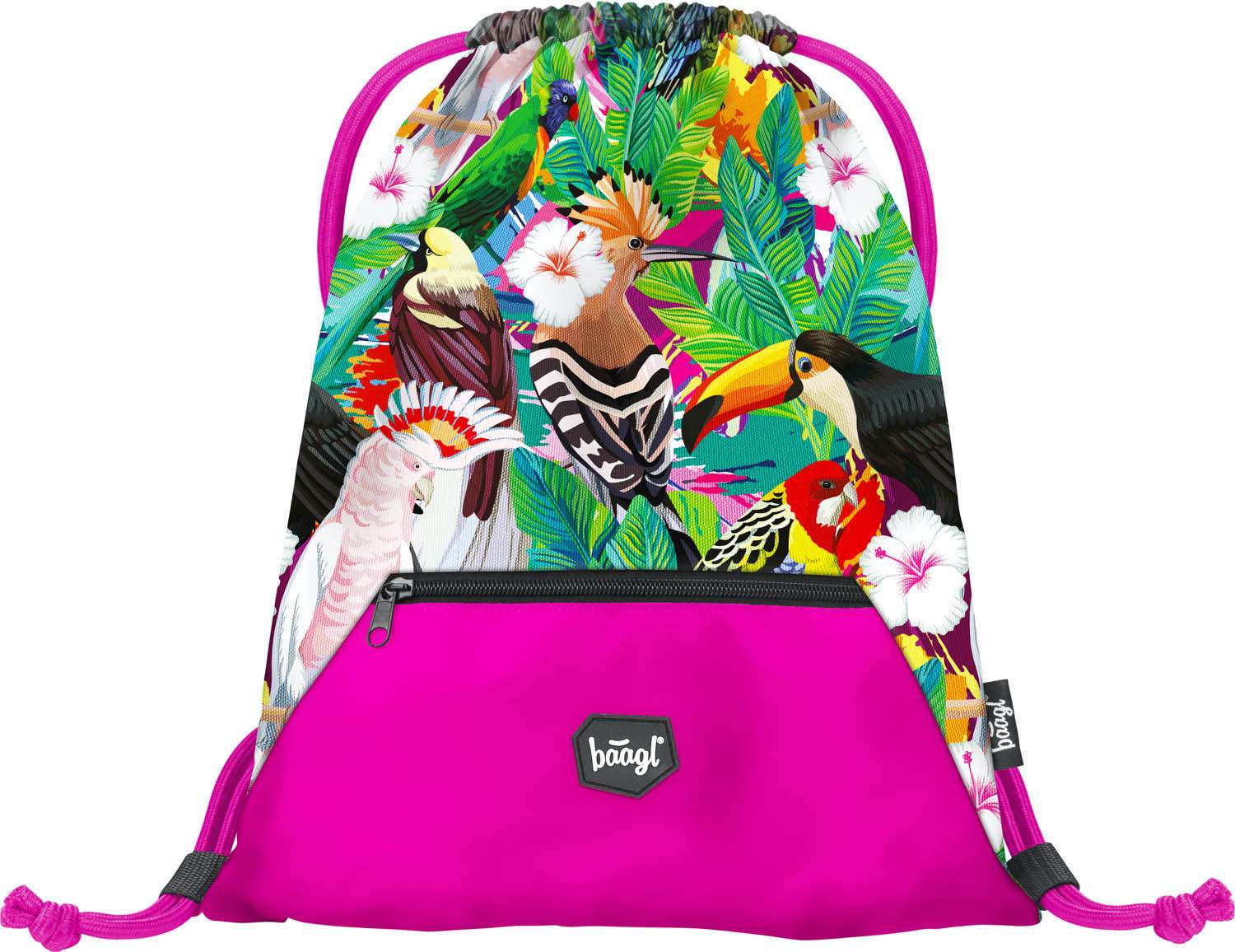 baagl-toucan-sac-de-gym-enfant-motif-toucan-lavable image 1