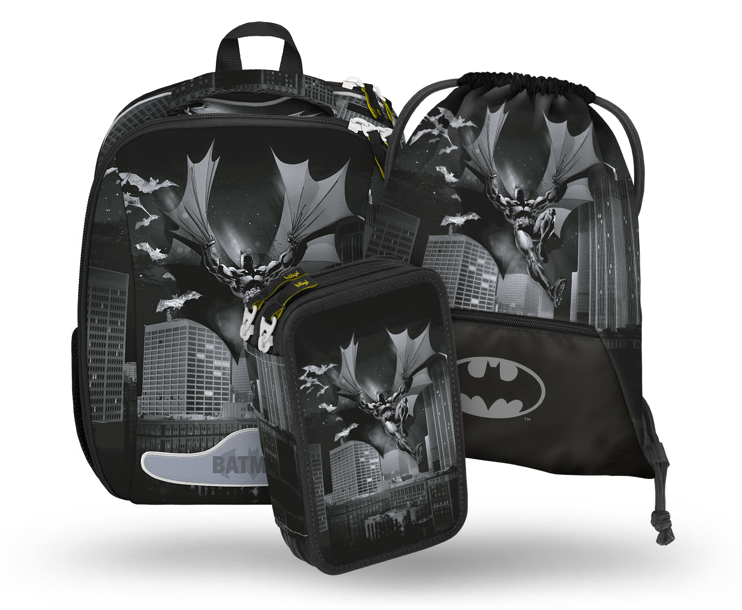 baagl-shelly-batman-dark-city-cartable-3-pi-ces-cp image 1