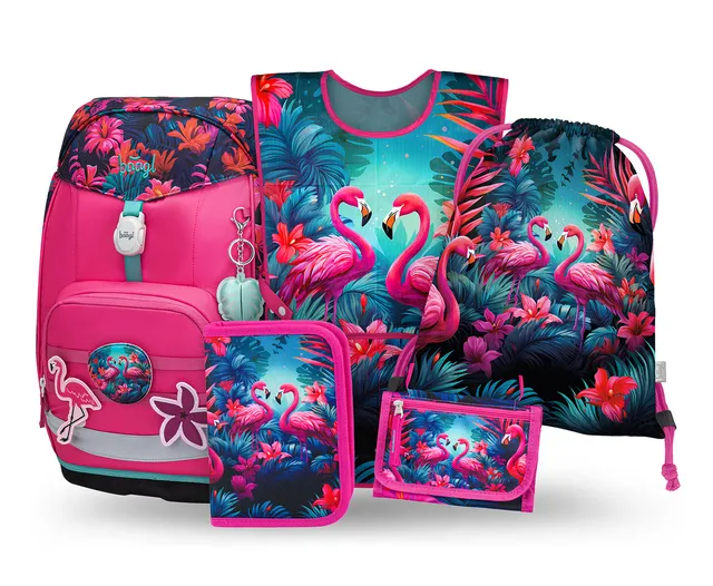 baagl-airy-plus-flamingos-ii-cartable-fille-cp-ergonomique image 1