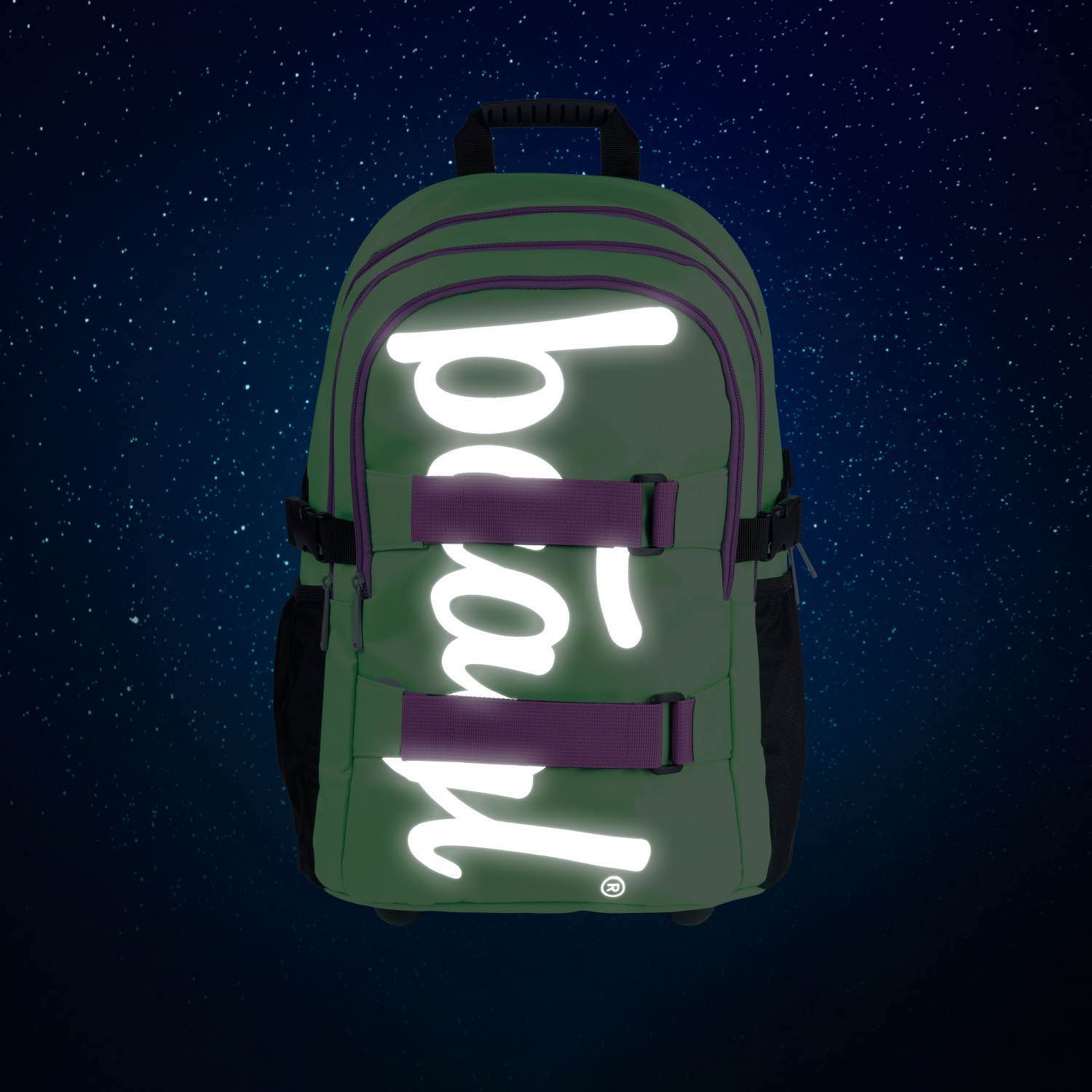 baagl-skate-mint-sac-dos-scolaire-25-l-porte-skate-menthe image 6