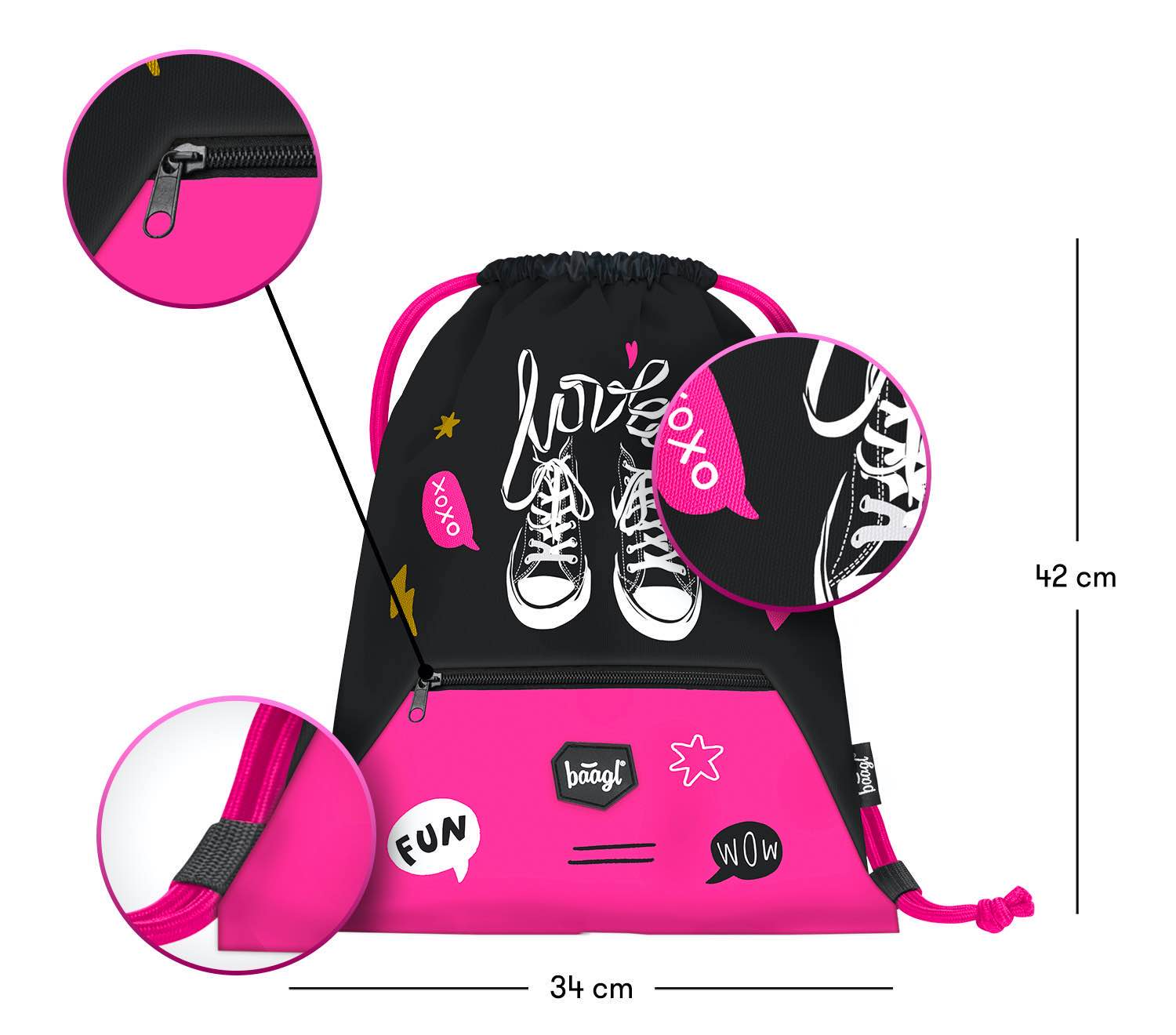 baagl-sneakers-sac-de-gym-poche-zipp-e image 3