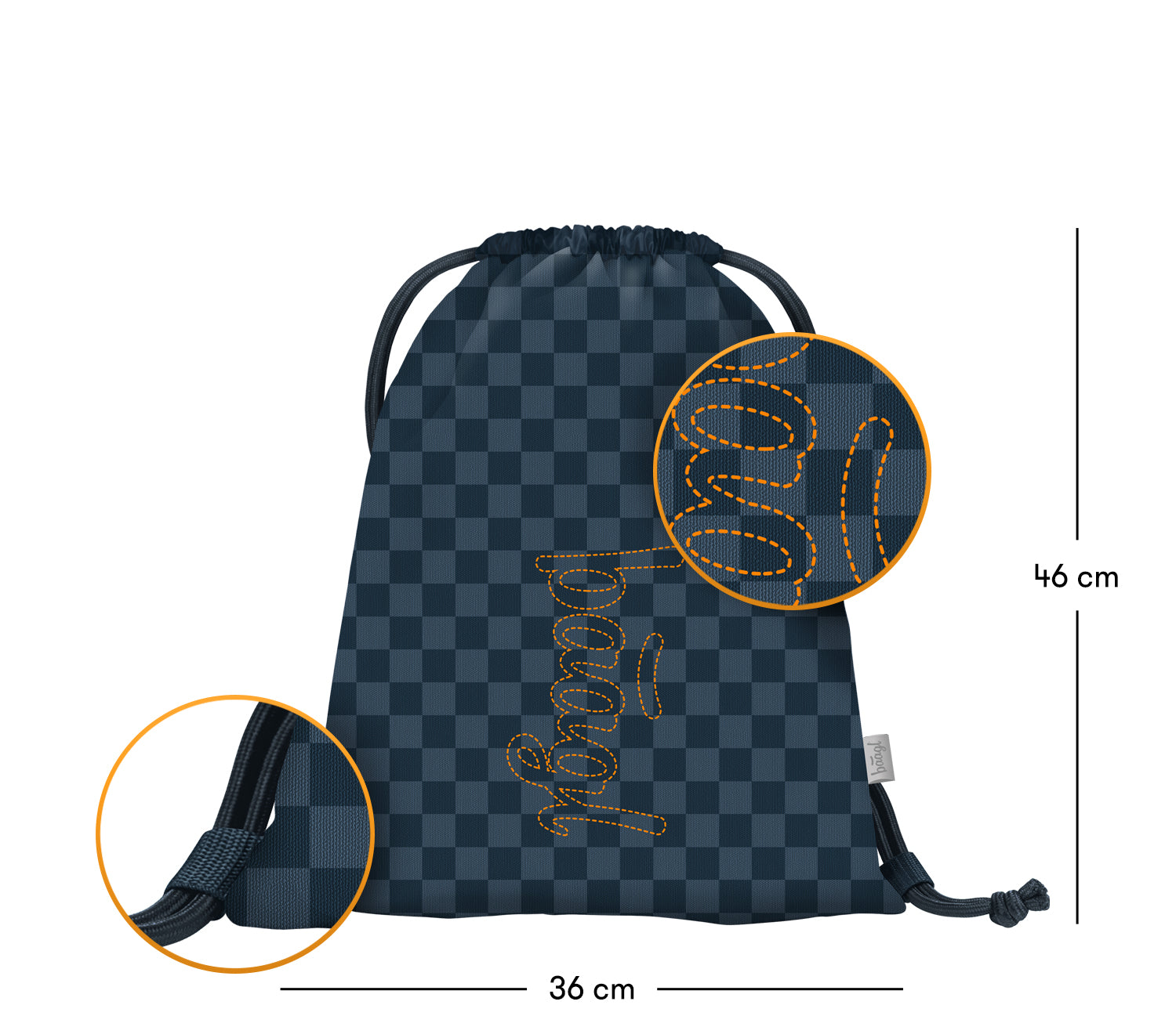 baagl-ska-blue-sac-de-gym-bleu-cordon-recycl image 3