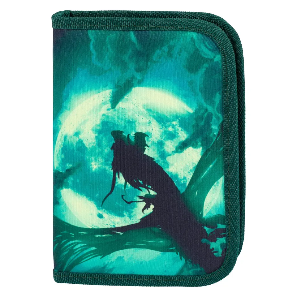 baagl-classic-dragon-trousse-scolaire-un-compartiment-verte image 1