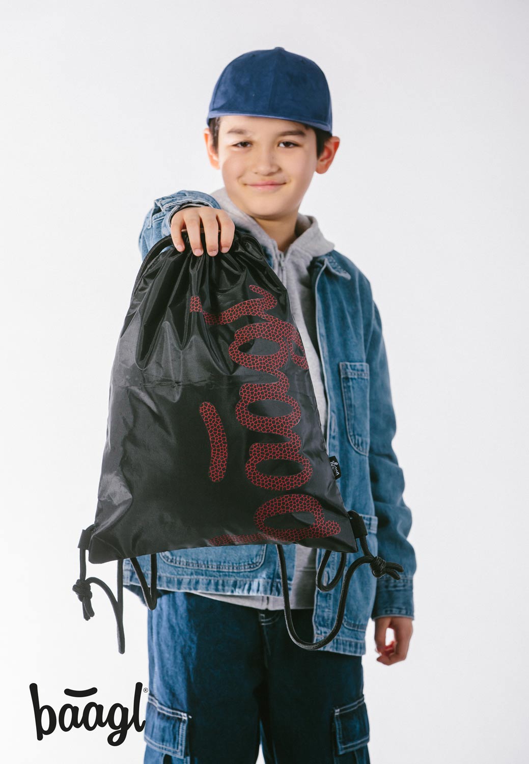 baagl-red-sac-de-gym-rouge-enfant-cordon-lavable image 5