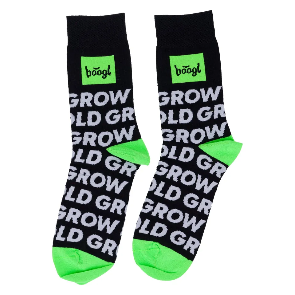 baagl-chaussettes-noires-grow-bold-coton-enfant image 1