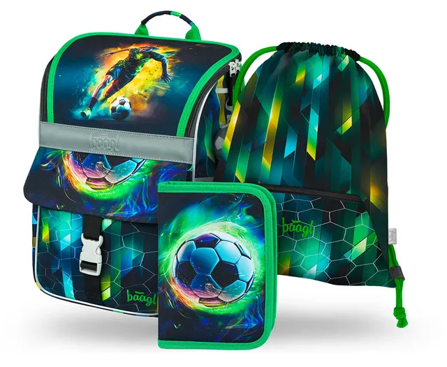 baagl-zippy-football-player-set-cartable-3-pi-ces image 1