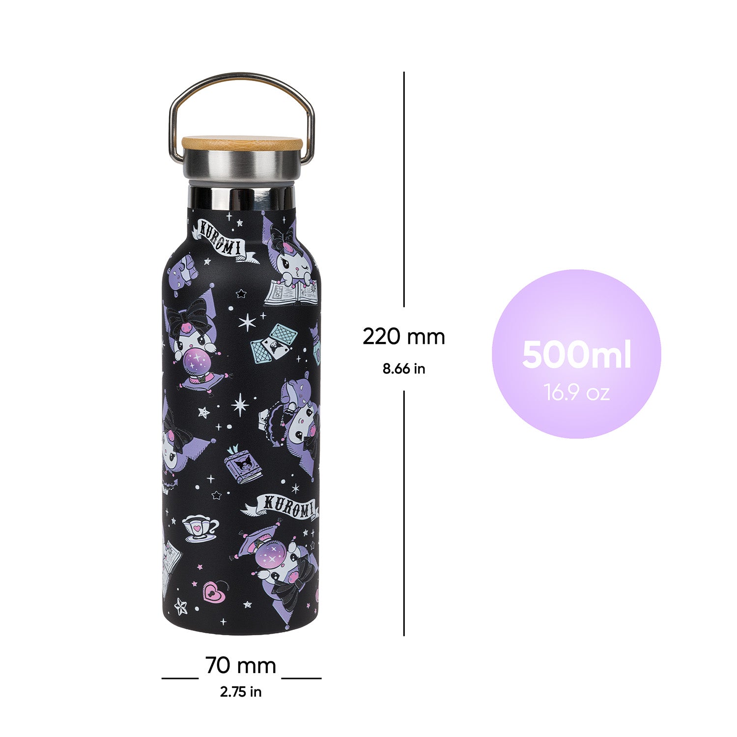 baagl-kuromi-fortune-dream-bouteille-isotherme-500-ml image 5