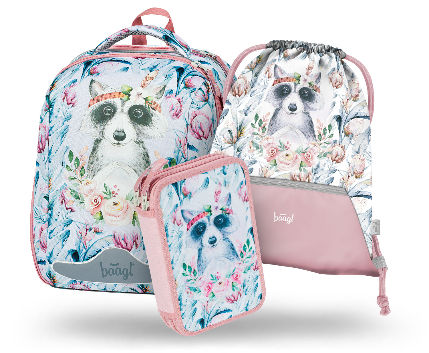baagl-shelly-raccoon-ensemble-cartable-23-l image 1