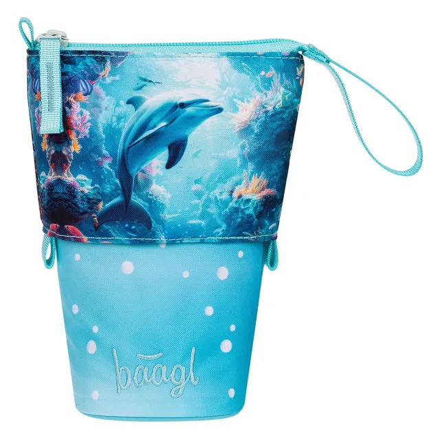 baagl-pop-up-dolphin-trousse-stand-recycl-e-dauphin image 1