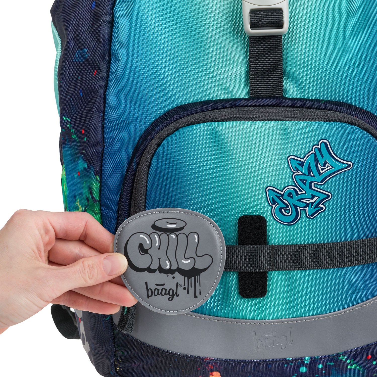 baagl-baaglies-chill-skate-sk8-patchs-sac-lot-3-velcro image 2