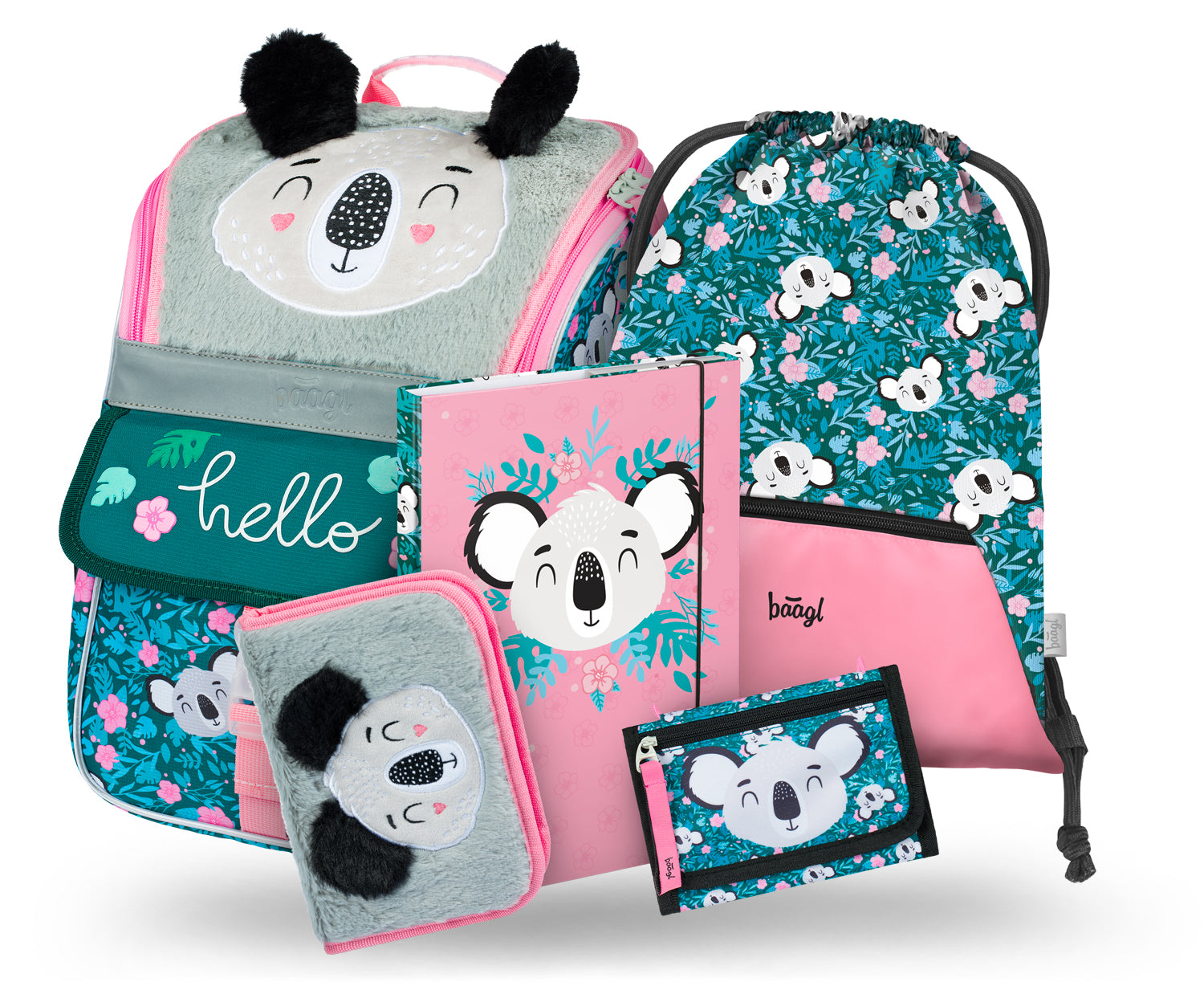 baagl-zippy-baby-koala-iii-cartable-fille-set-3-pi-ces image 1