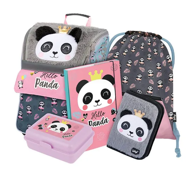 baagl-zippy-panda-ii-cartable-ensemble-3-pi-ces-fille image 1