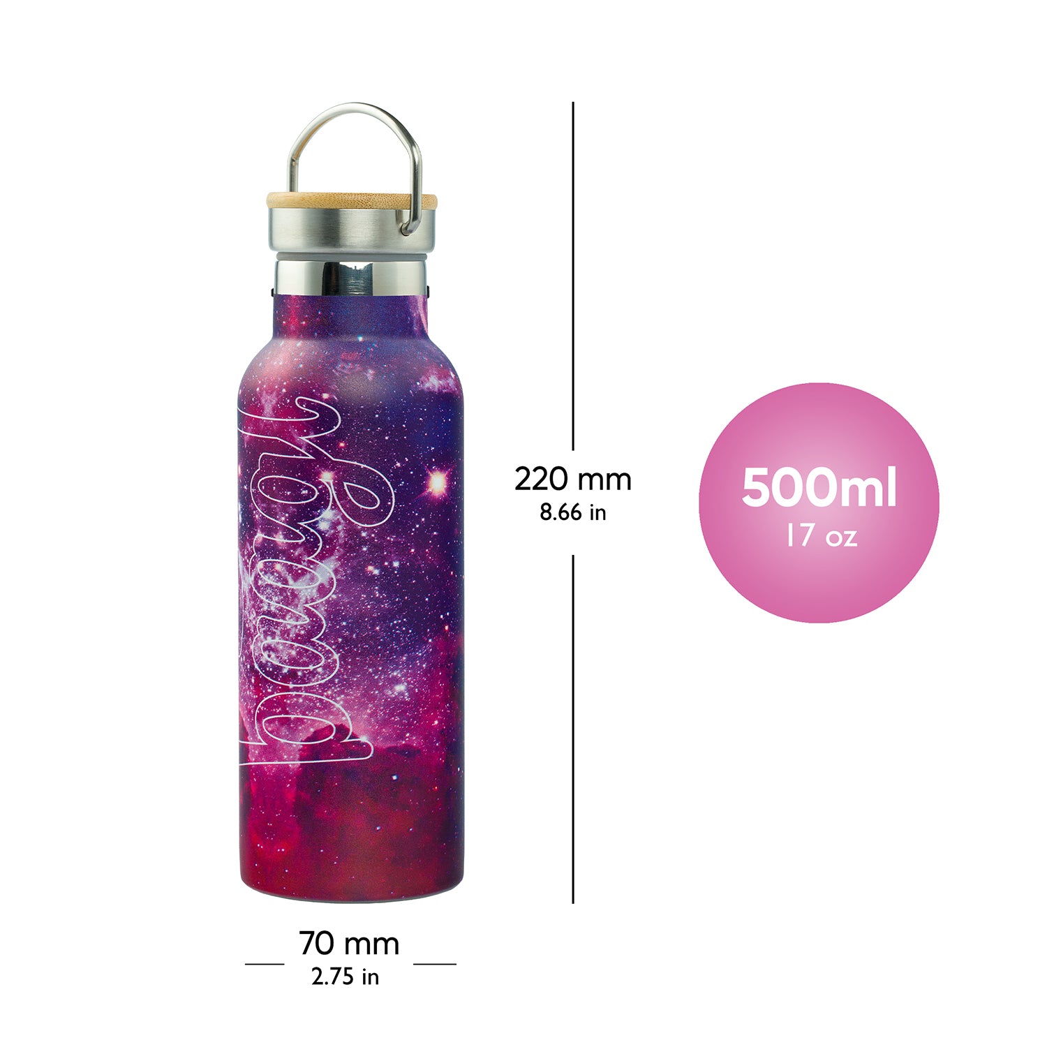 baagl-galaxy-gourde-isotherme-500-ml-couvercle-bambou image 4