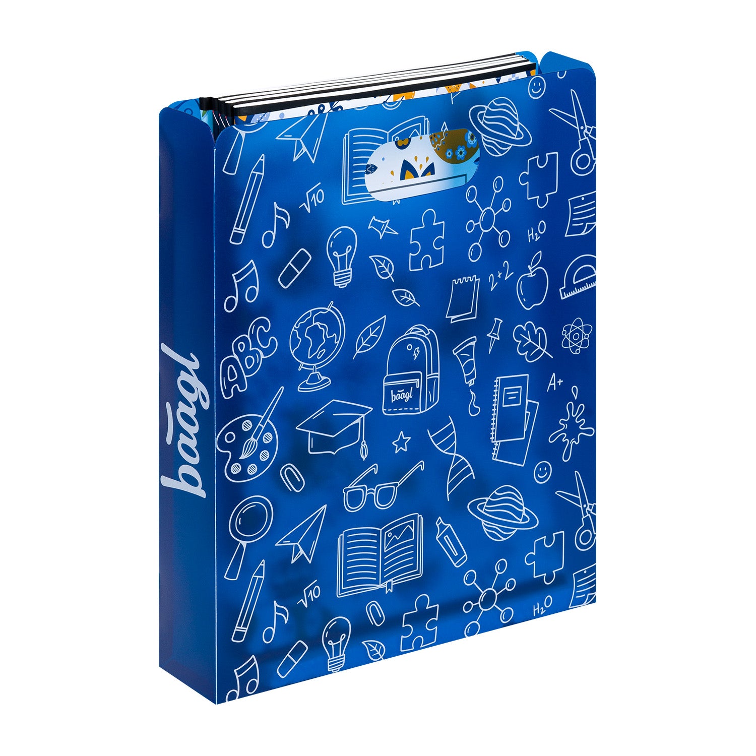 baagl-school-blue-chemise-plastique-recycl-e-poign-e image 2