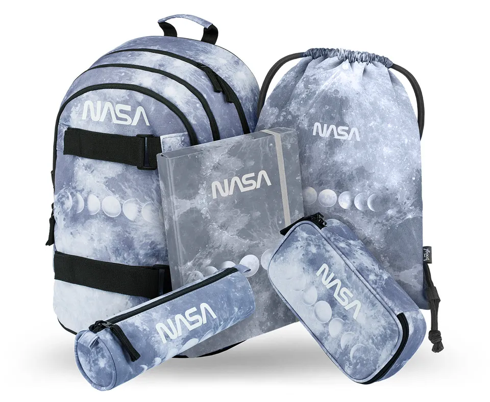 baagl-school-sets-skate-nasa-grey-kit-scolaire-sac-25-l image 1