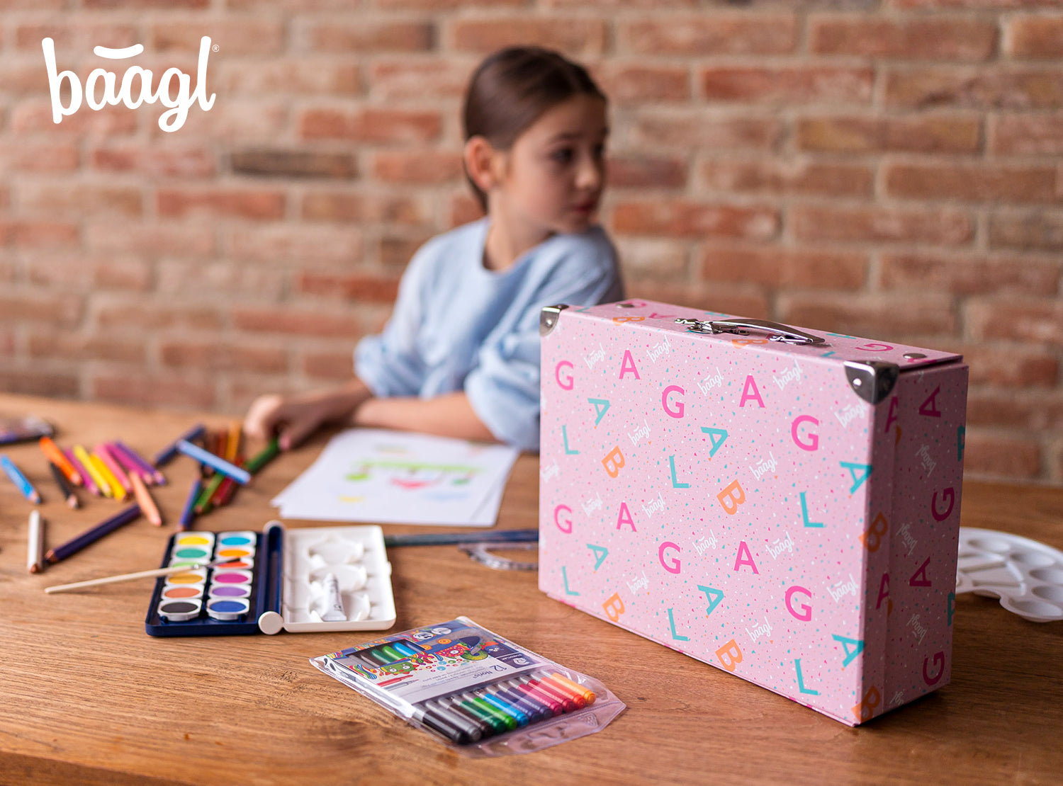 baagl-logo-valisette-scolaire-rose-pliable image 5