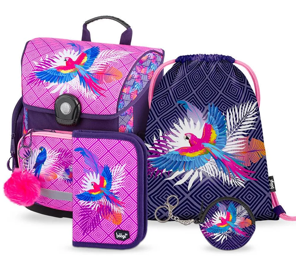 baagl-parrot-cartable-set-18-l-perroquet-3-pi-ces image 1