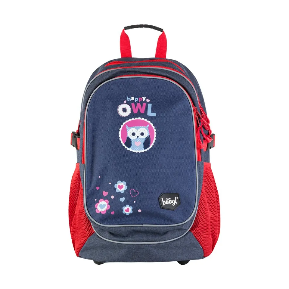 baagl-little-owls-cartable-fille-23-l-ergonomique-imperm-able image 1
