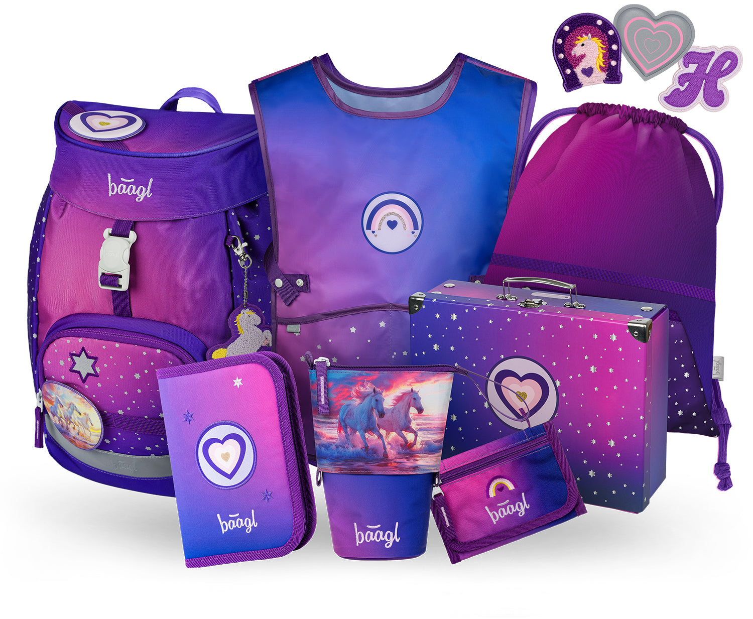 baagl-airy-horses-heart-iii-set-scolaire-3-pi-ces-fille image 1