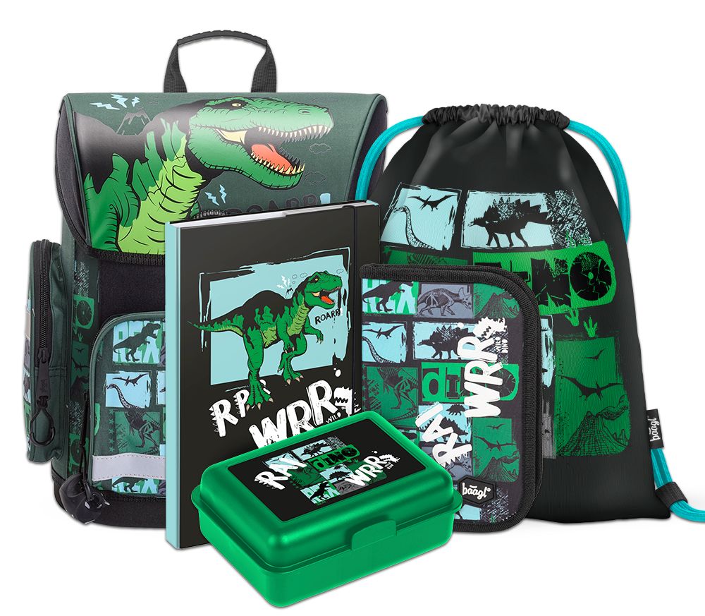 baagl-dino-ii-ensemble-scolaire-cartable-18-l-dinosaures image 1