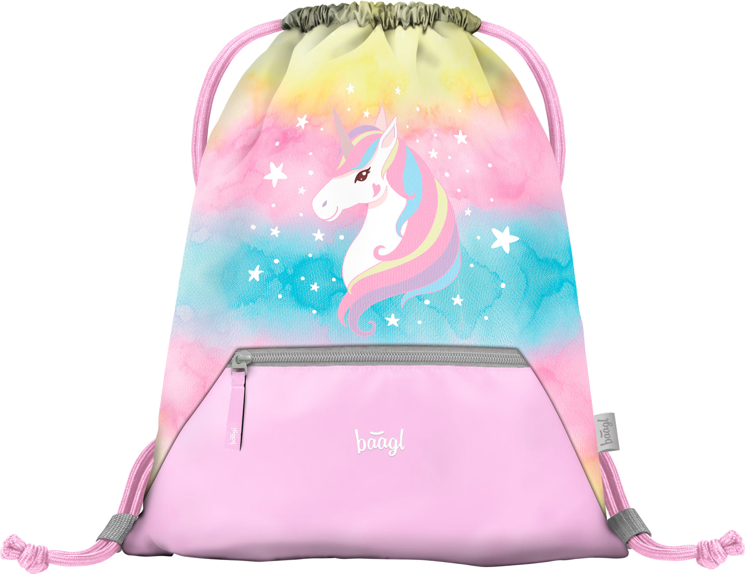 baagl-gym-sacks-sac-gym-rainbow-unicorn-poche-zipp-e image 1