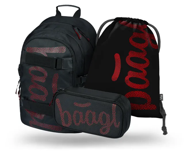 baagl-skate-set-scolaire-3-pi-ces-skate-red-25-l image 1