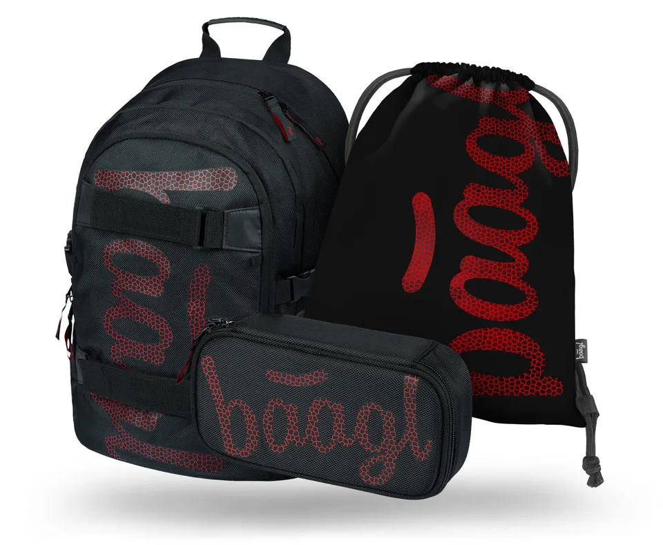 baagl-skate-set-scolaire-3-pi-ces-skate-red-25-l image 1