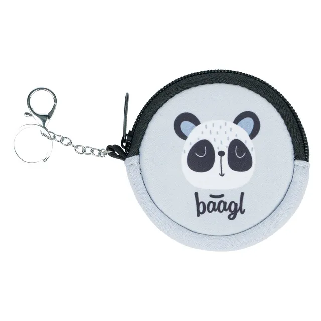 baagl-panda-portefeuille-enfant-rond-mousqueton image 1