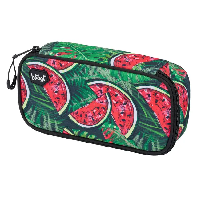 baagl-school-melon-trousse-scolaire-rigide-compartiment image 1