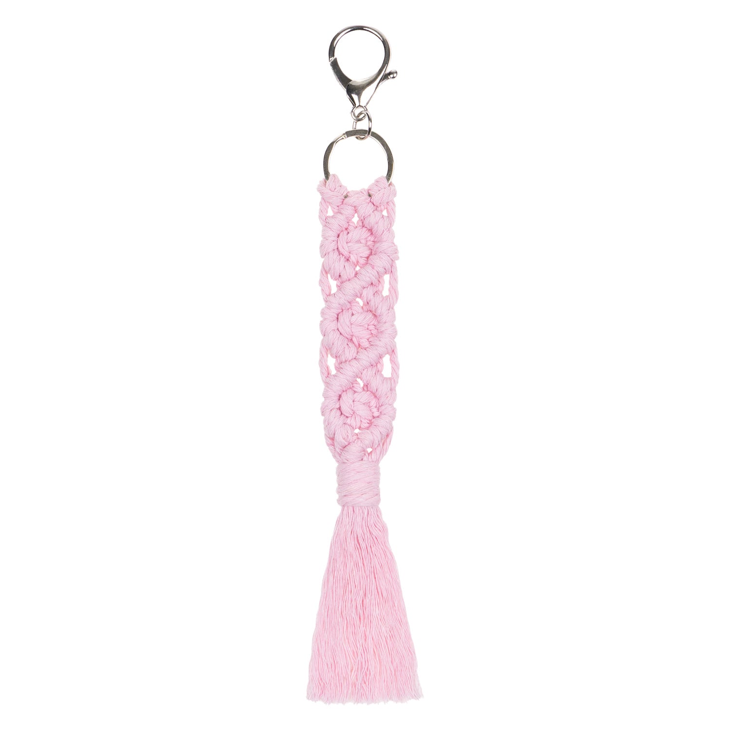 baagl-macrame-porte-cl-s-pompon-rose-fluo image 1