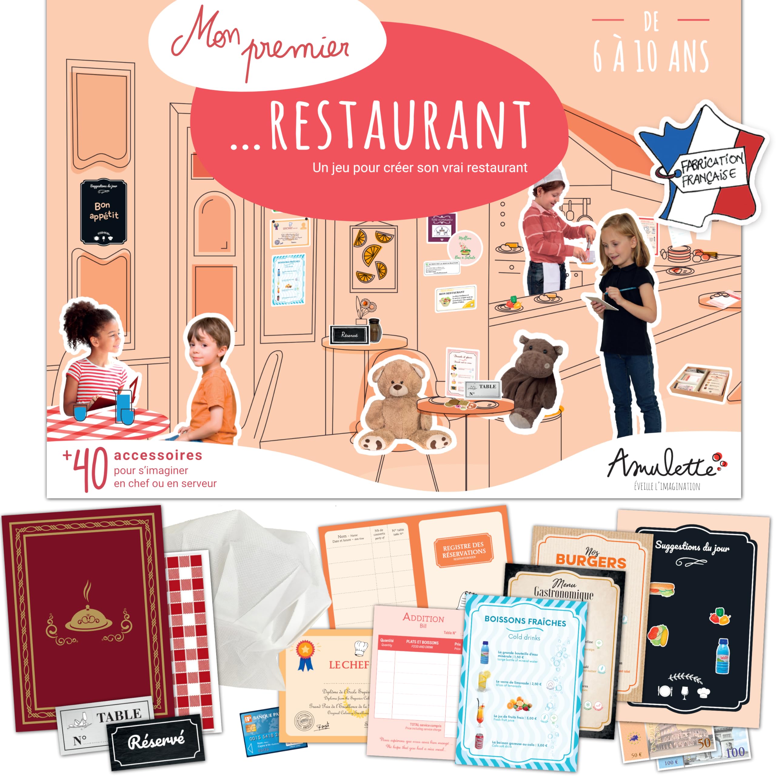 amulette-mon-premier-restaurant-coffret-jeu-5-10-ans-40-accessoires image 1